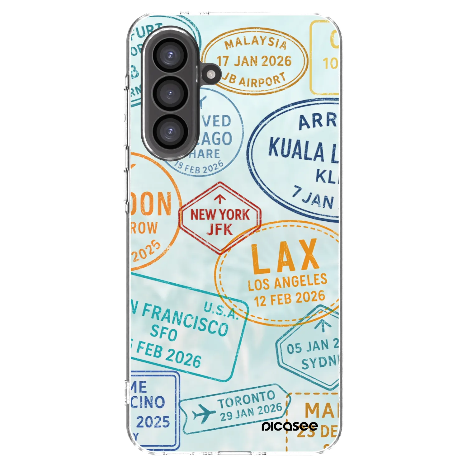 Picasee silikónový prehľadný obal pre Samsung Galaxy A36 5G - PASSPORT EDITION