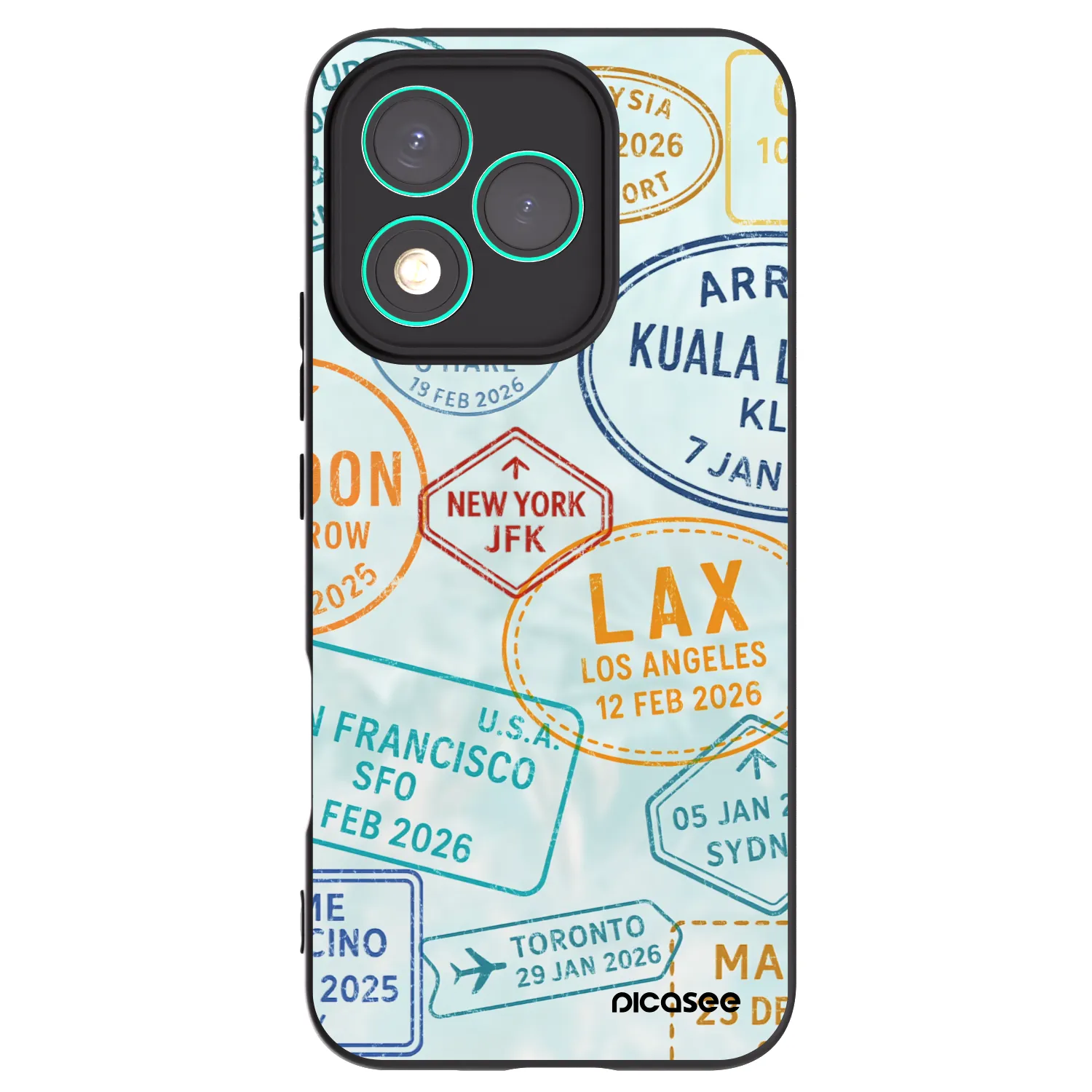 Picasee silikónový čierny obal pre Honor 400 Lite 5G - PASSPORT EDITION