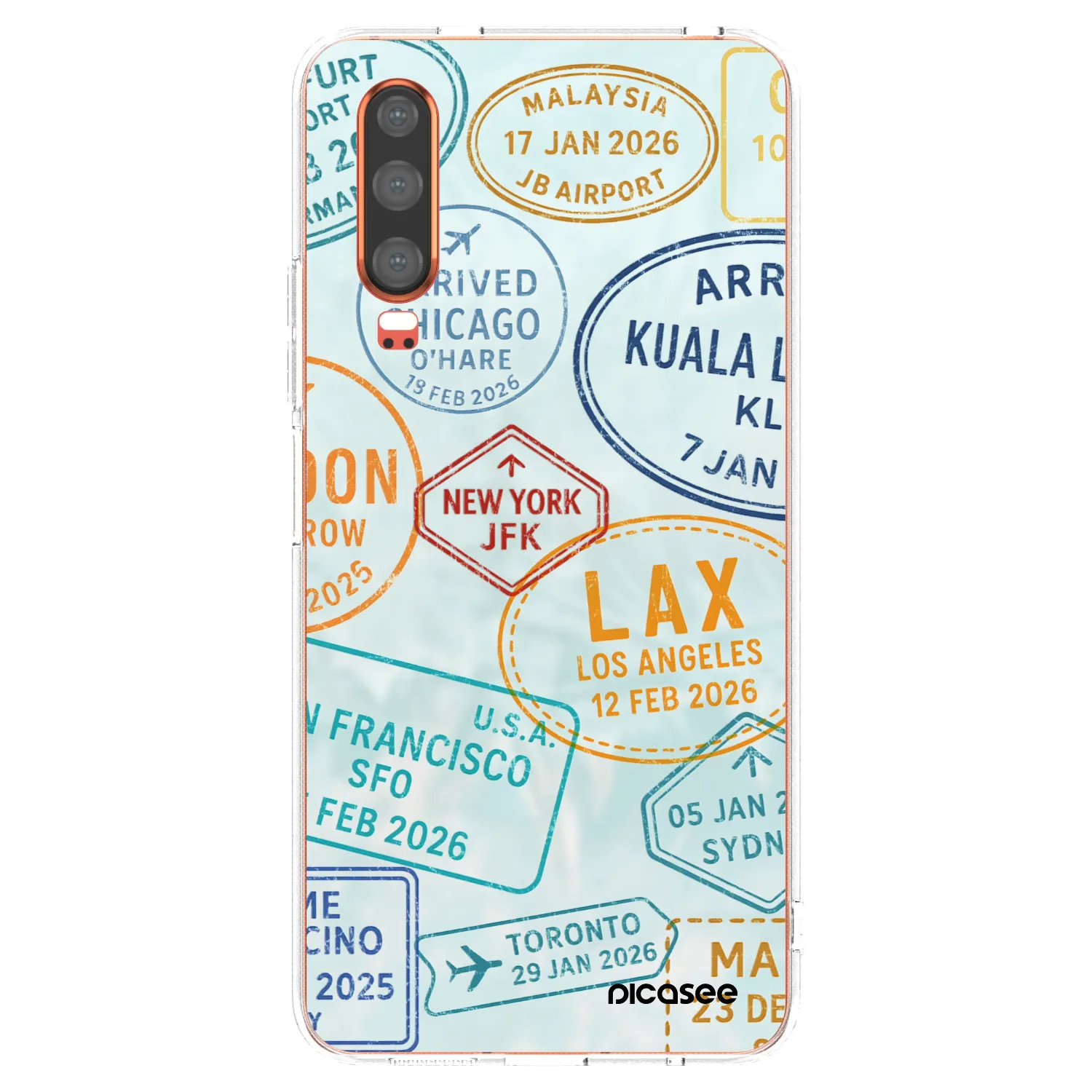 Silikónový prehľadný obal pre Huawei P30 - PASSPORT EDITION