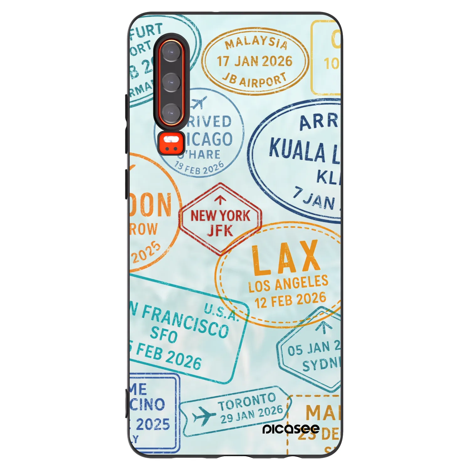 Picasee silikónový čierny obal pre Huawei P30 - PASSPORT EDITION