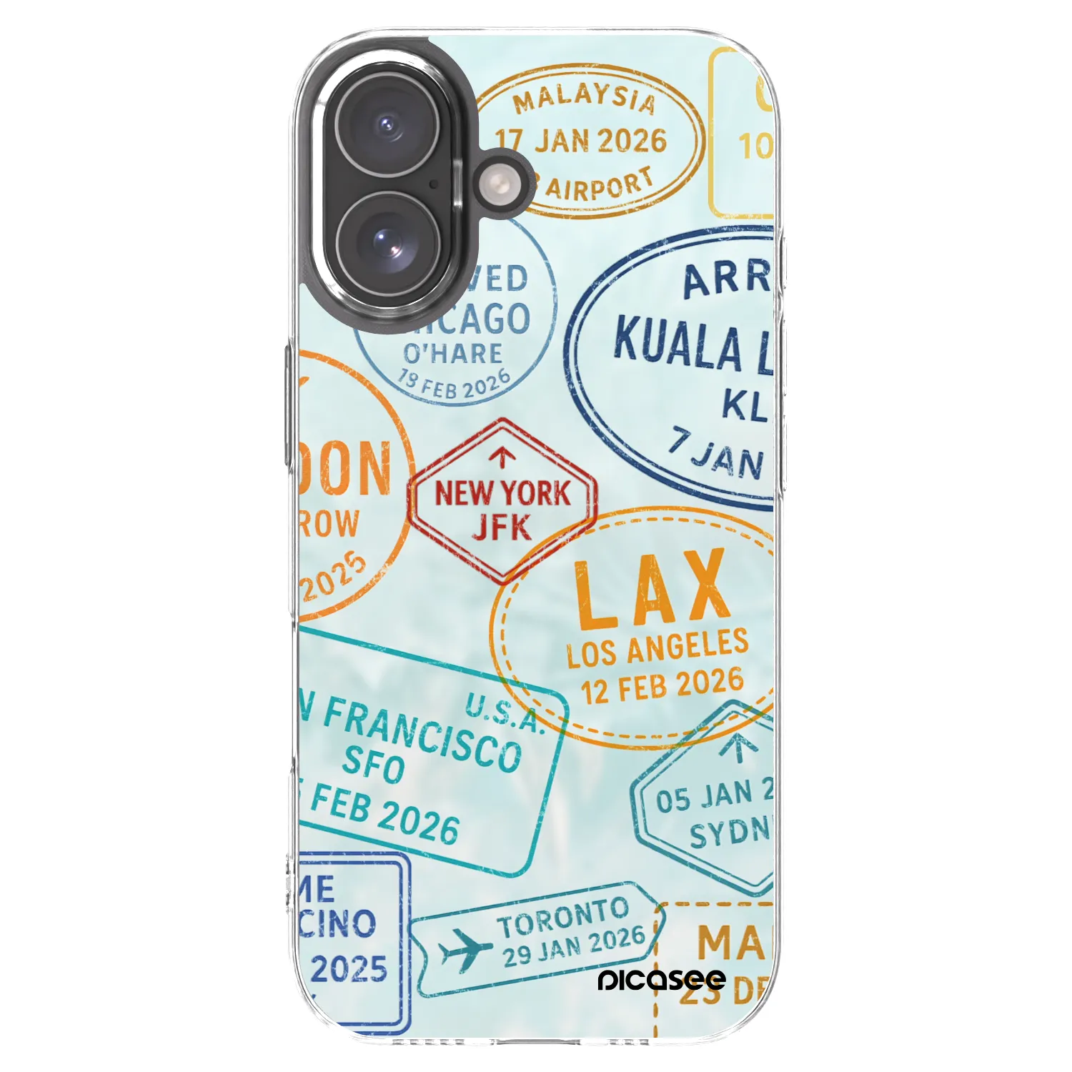 Picasee silikónový prehľadný obal pre Apple iPhone 17 - PASSPORT EDITION