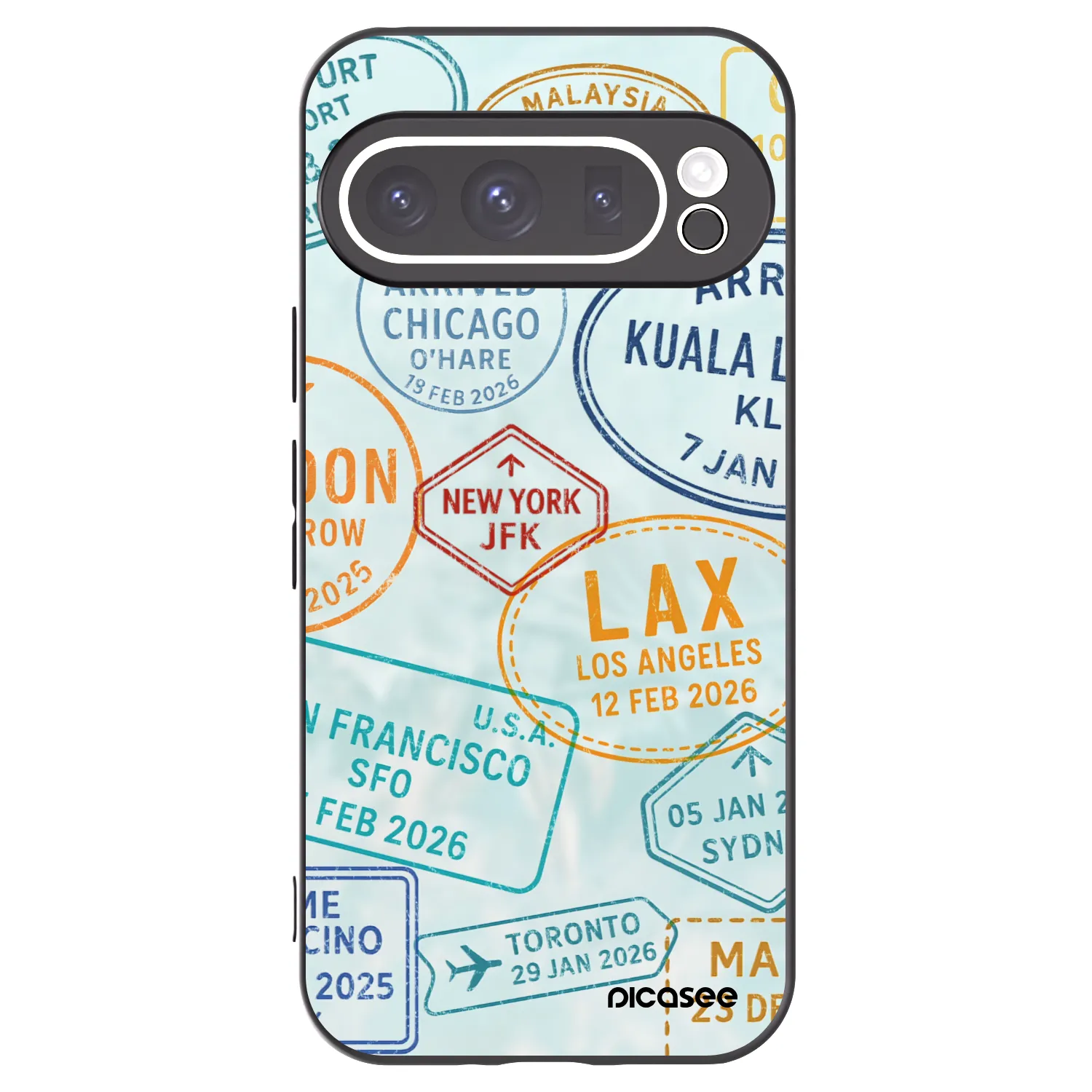 Picasee silikónový čierny obal pre Google Pixel 9 Pro XL - PASSPORT EDITION