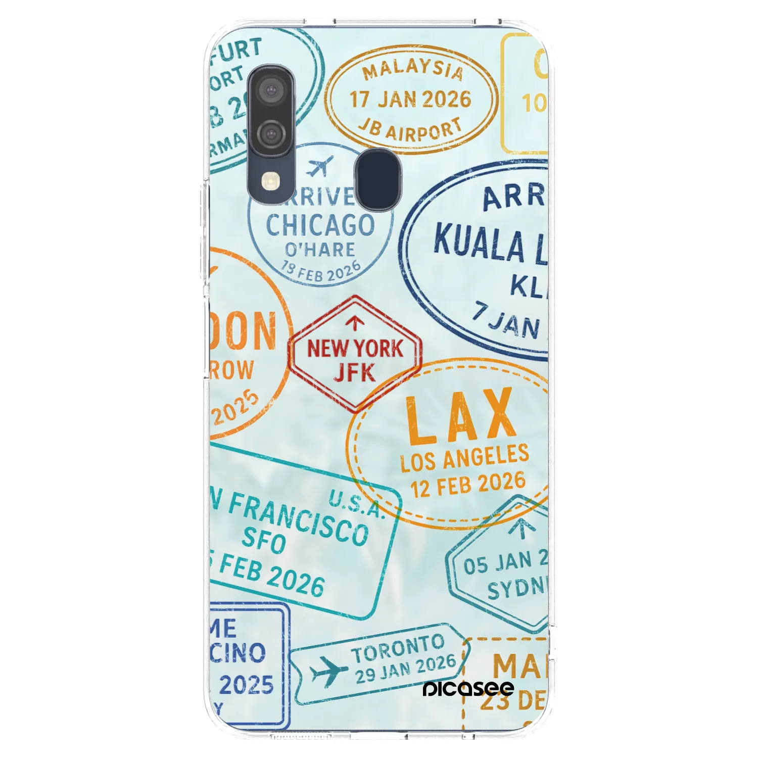 Picasee silikónový prehľadný obal pre Samsung Galaxy A40 A405F - PASSPORT EDITION