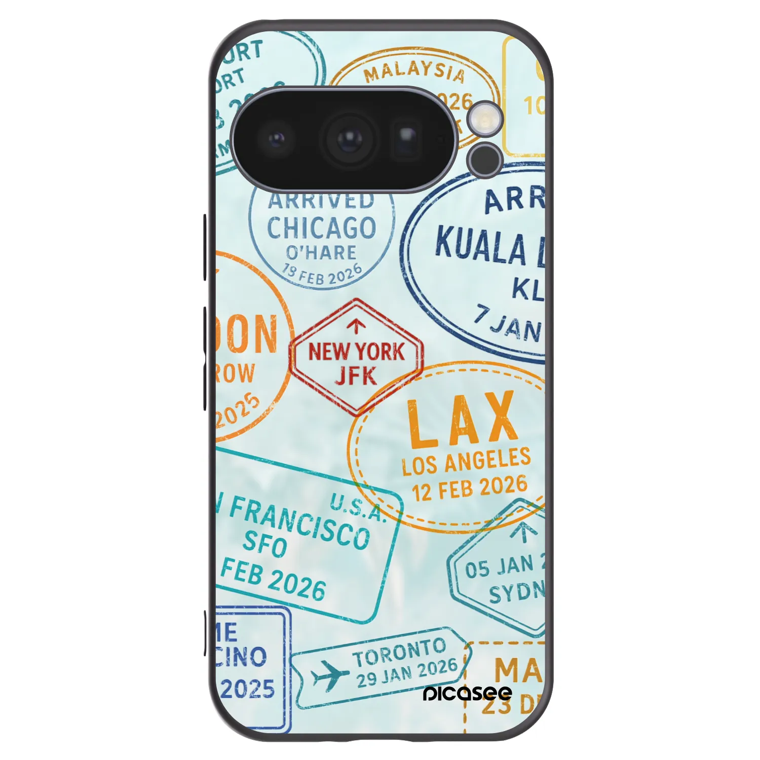 Picasee silikónový čierny obal pre Google Pixel 10 Pro - PASSPORT EDITION