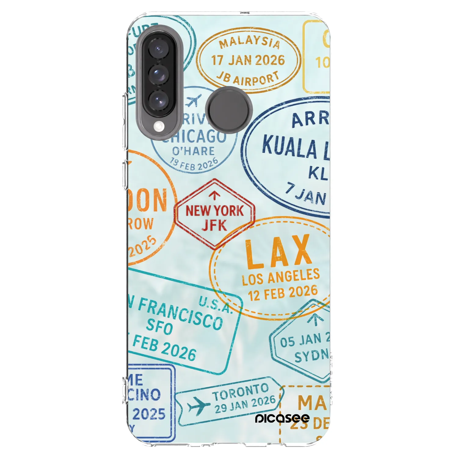 Picasee silikónový prehľadný obal pre Huawei P30 Lite - PASSPORT EDITION