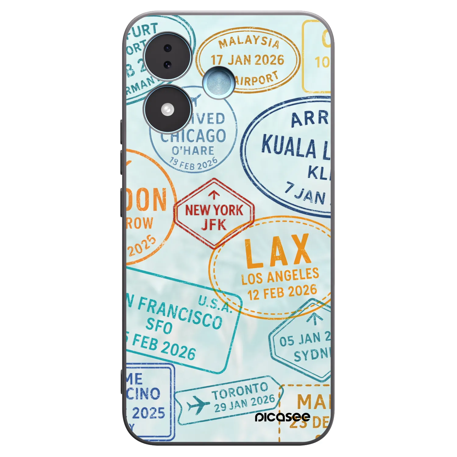 Picasee silikónový čierny obal pre Xiaomi Redmi Note 17 5G - PASSPORT EDITION