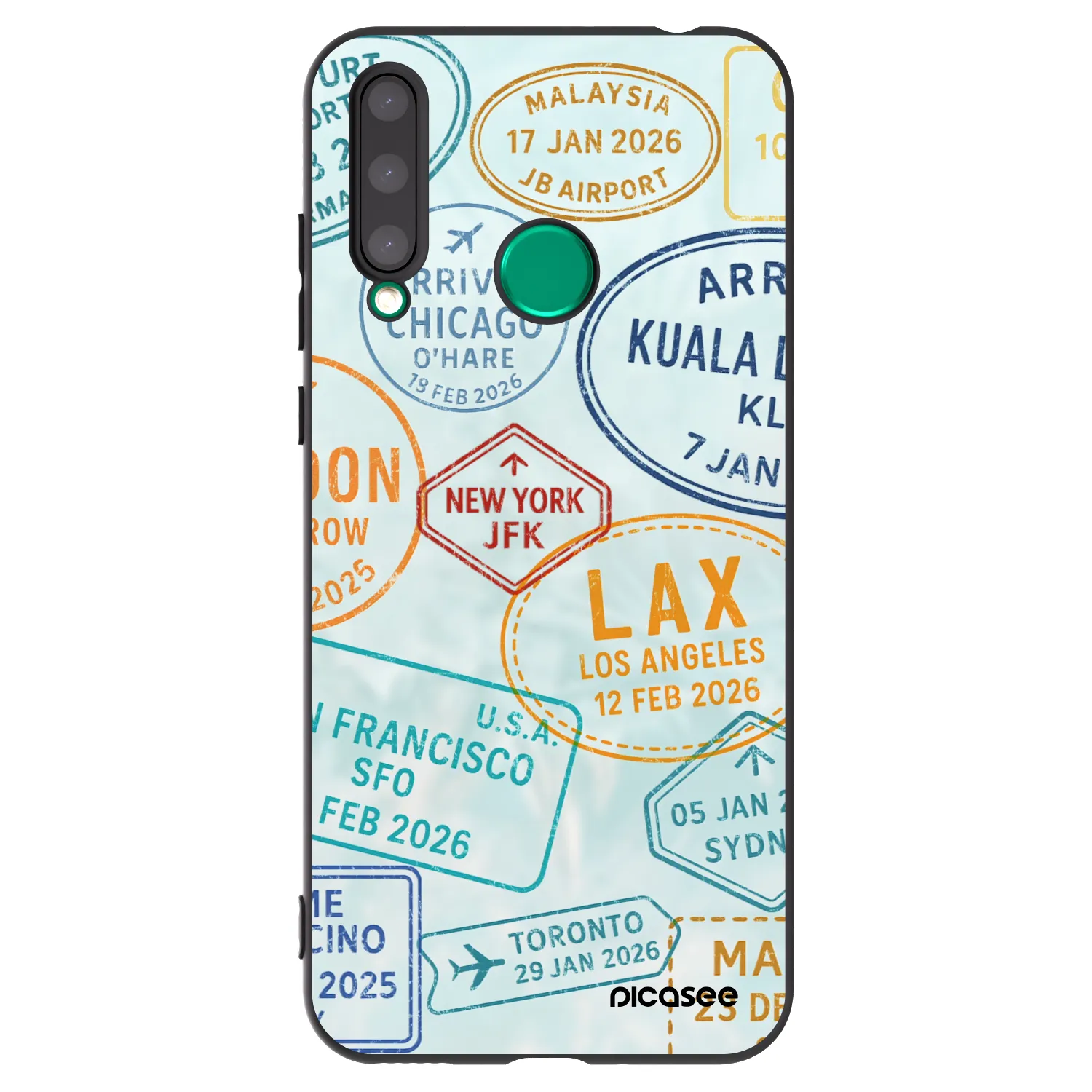 Picasee silikónový čierny obal pre Honor 20 Lite - PASSPORT EDITION