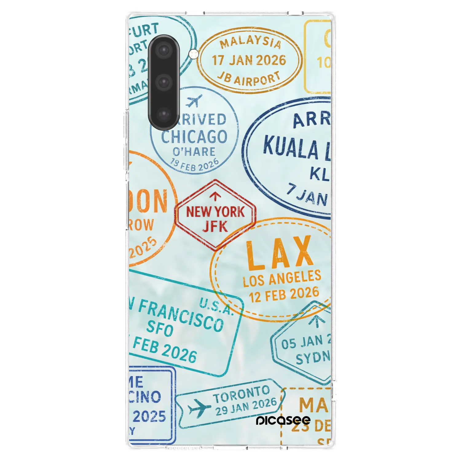 Picasee silikónový prehľadný obal pre Samsung Galaxy Note 10 N970F - PASSPORT EDITION