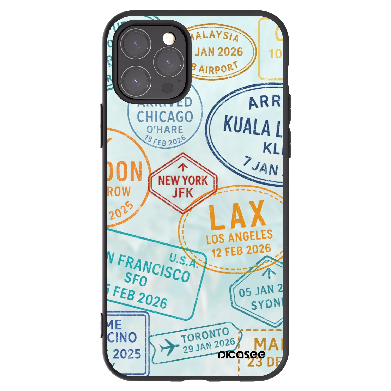Picasee silikónový čierny obal pre Apple iPhone 11 Pro - PASSPORT EDITION
