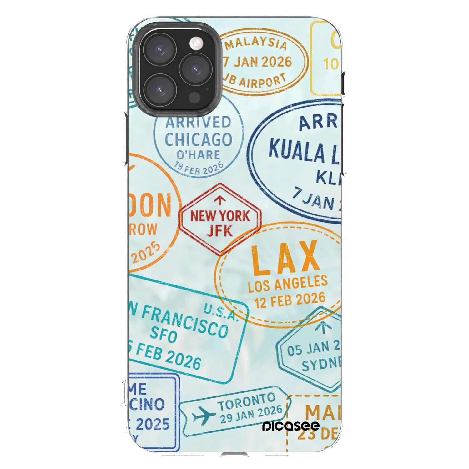 Picasee silikónový prehľadný obal pre Apple iPhone 11 Pro Max - PASSPORT EDITION