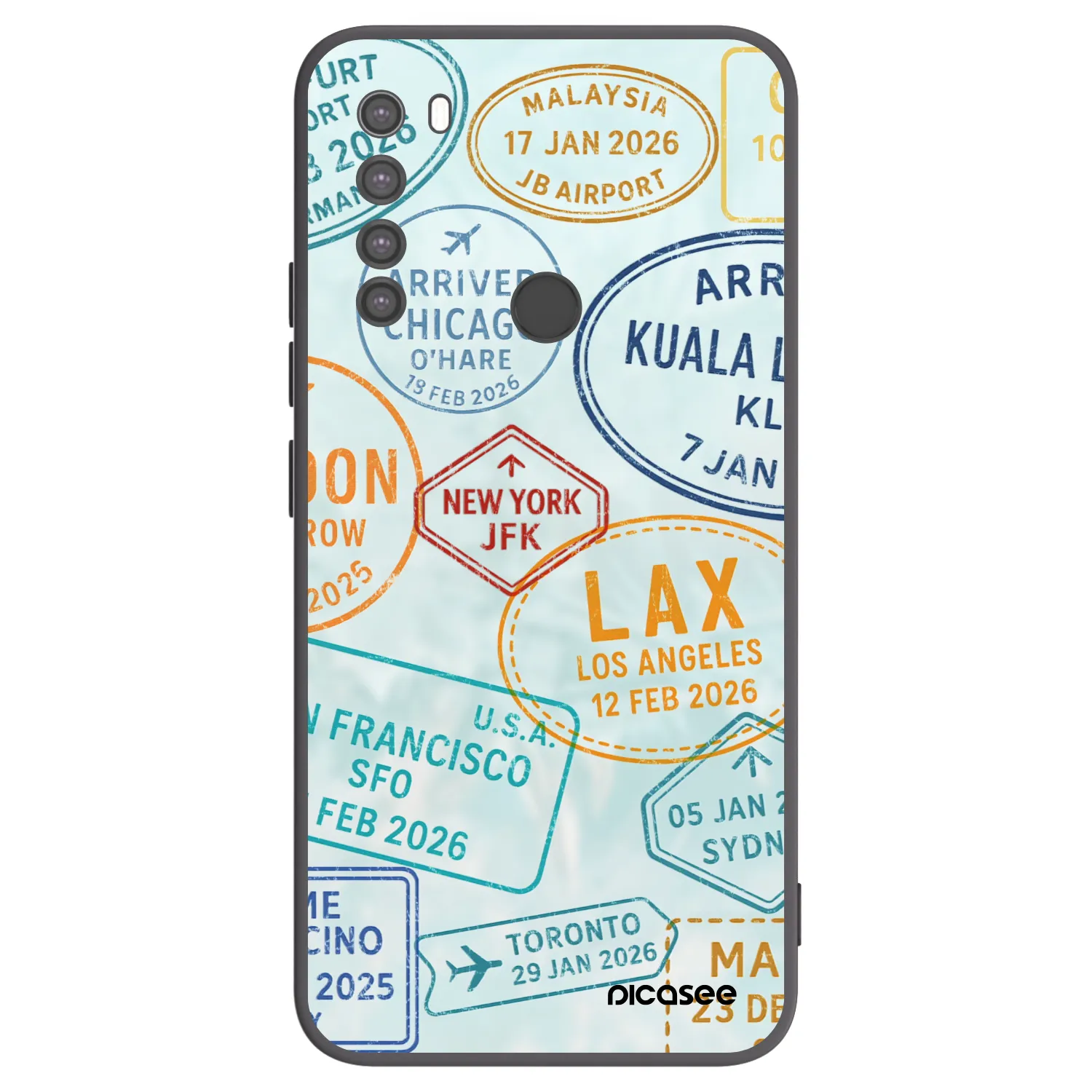 Picasee silikónový čierny obal pre Xiaomi Redmi Note 8 - PASSPORT EDITION
