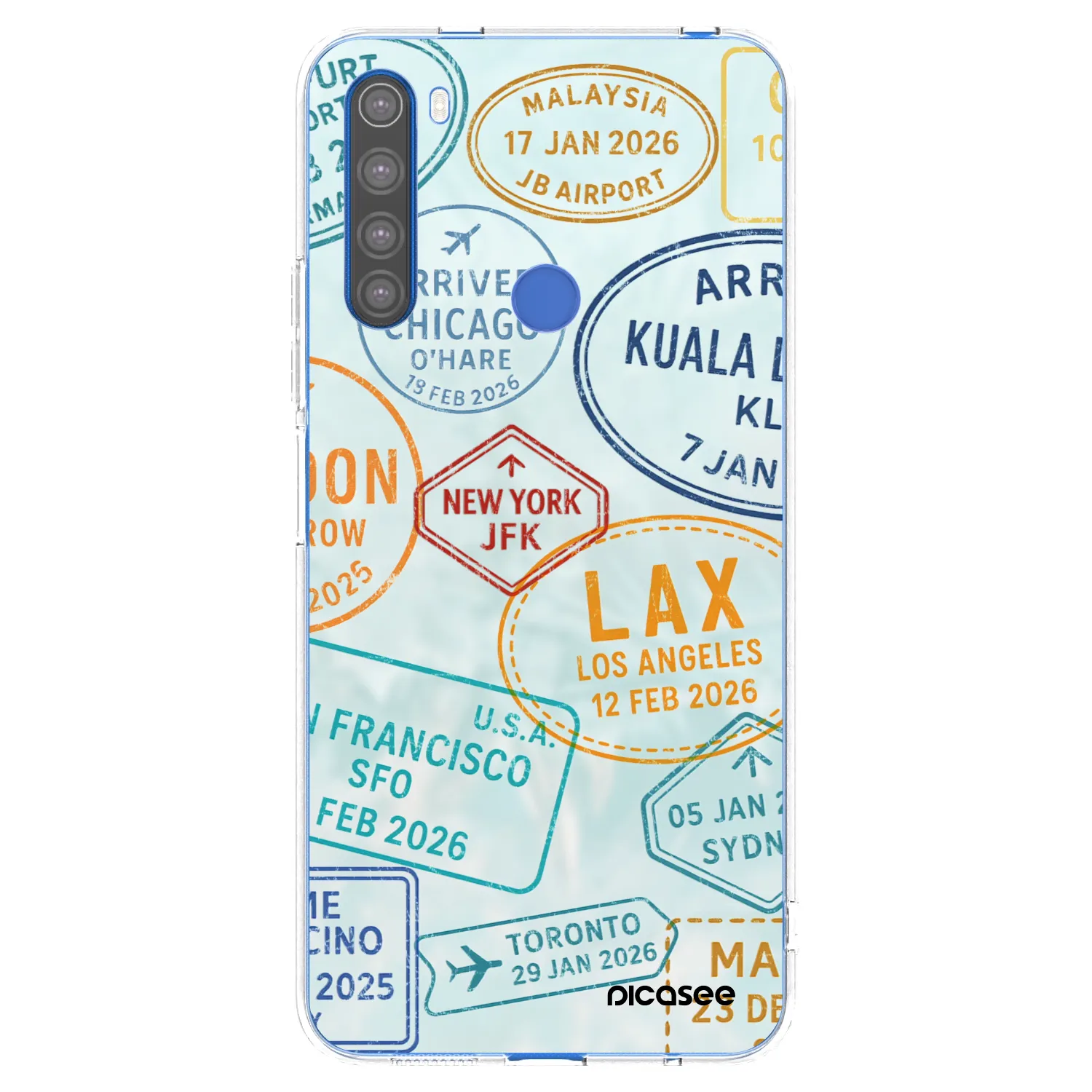 Silikónový prehľadný obal pre Xiaomi Redmi Note 8T - PASSPORT EDITION