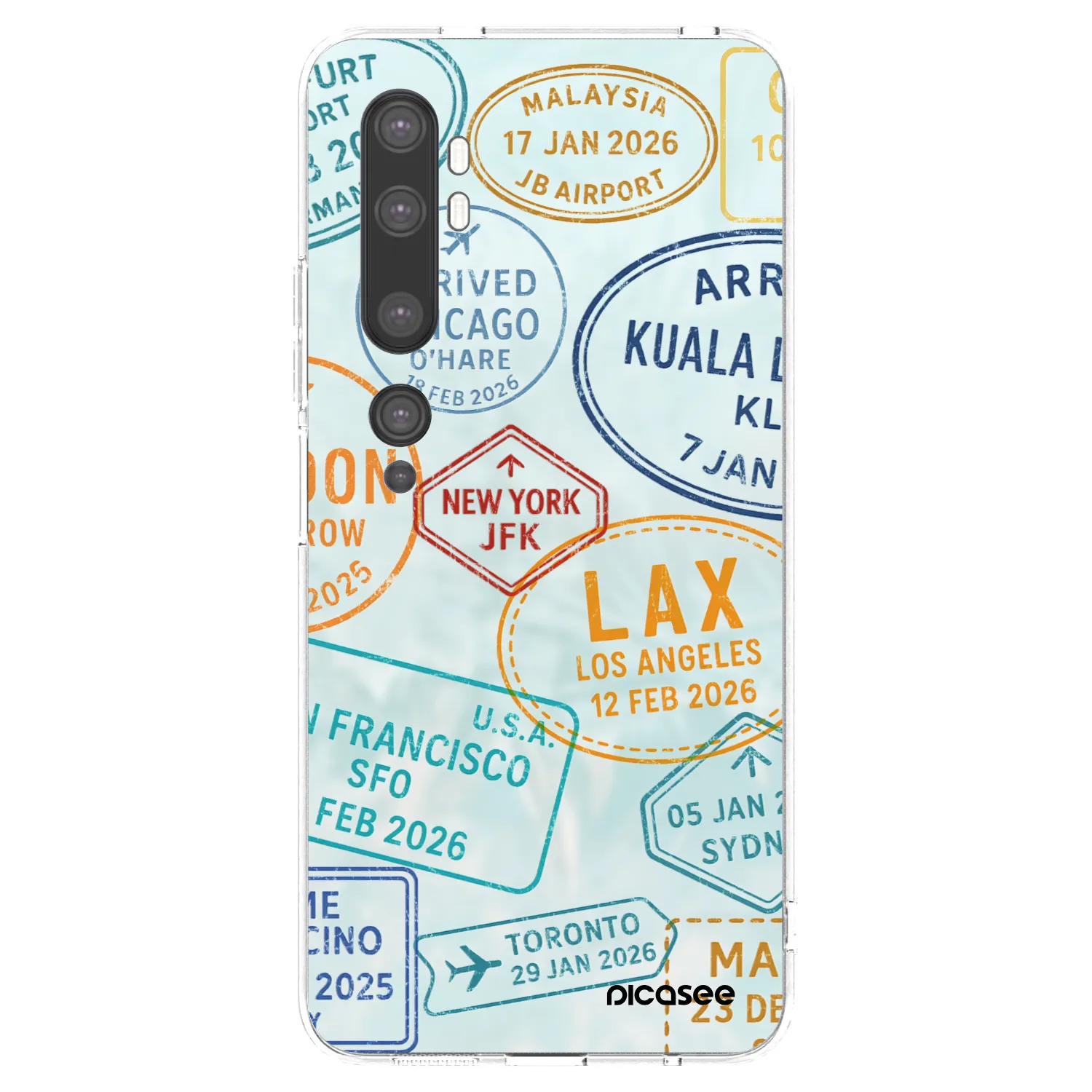Silikónový prehľadný obal pre Xiaomi Mi Note 10 (Pro) - PASSPORT EDITION