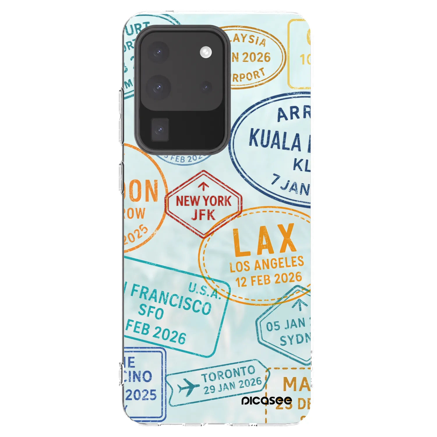 Picasee silikónový prehľadný obal pre Samsung Galaxy S20 Ultra 5G G988F - PASSPORT EDITION