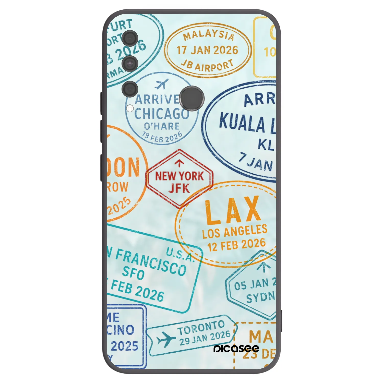 Picasee silikónový čierny obal pre Huawei P40 Lite E - PASSPORT EDITION