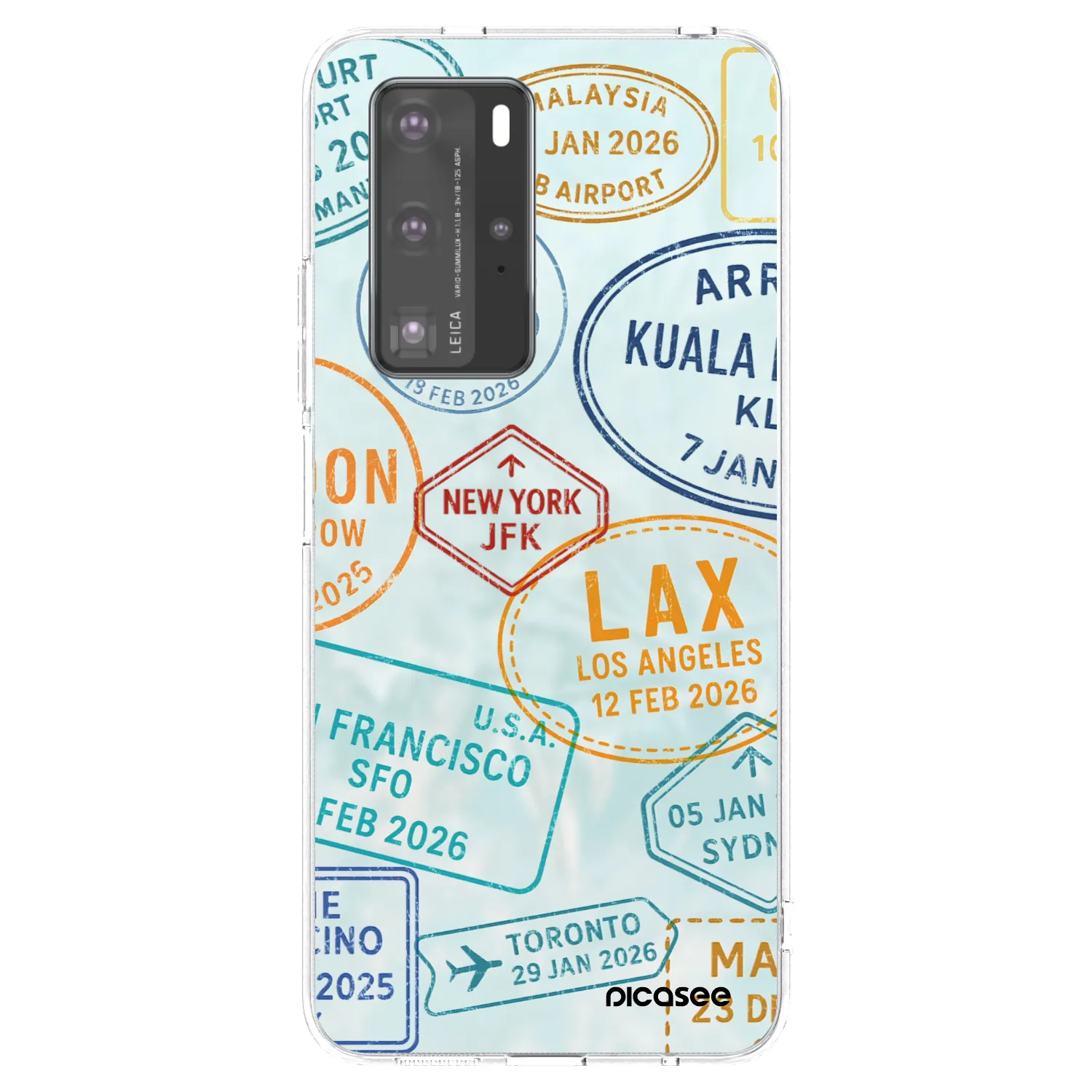 Picasee silikónový prehľadný obal pre Huawei P40 Pro - PASSPORT EDITION