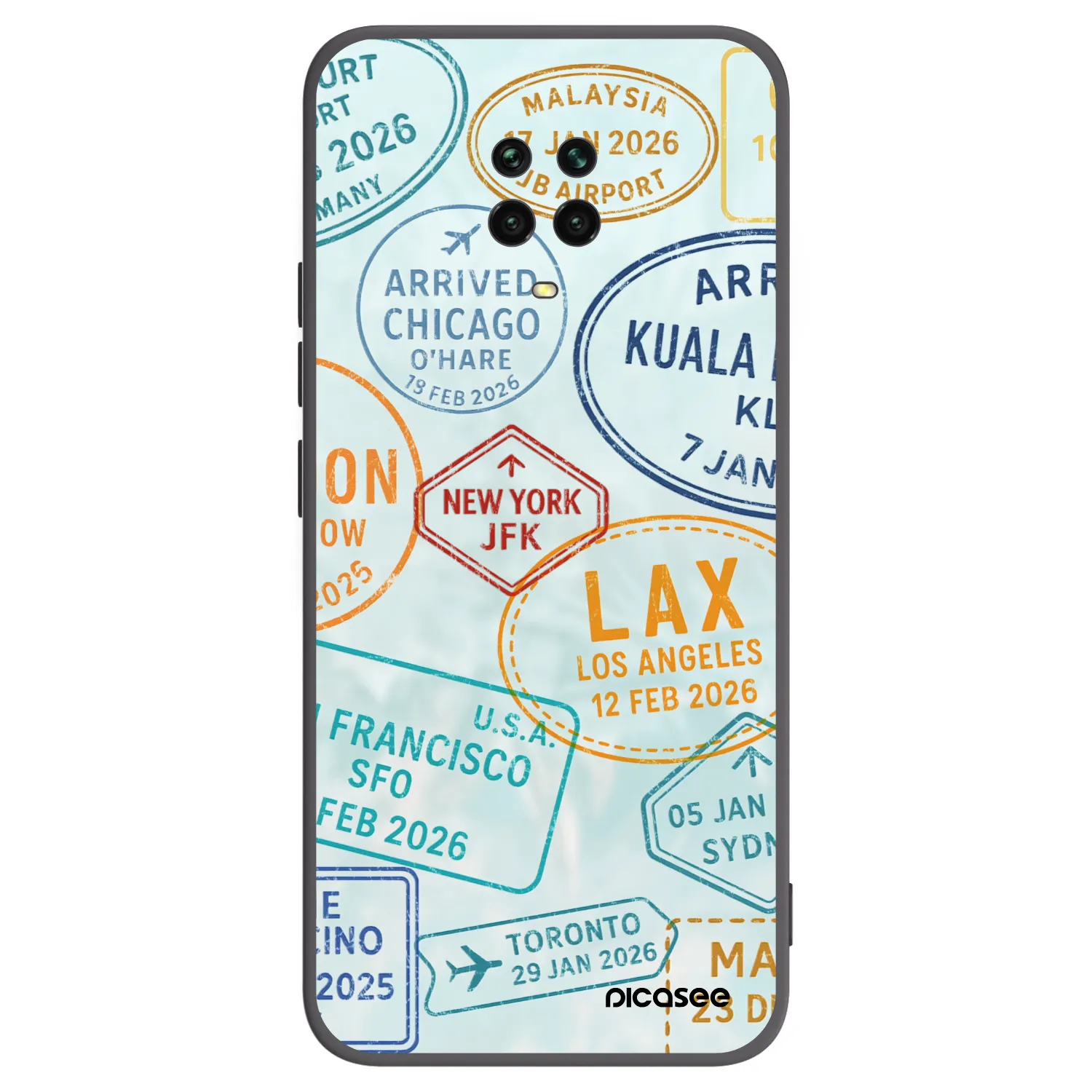 Picasee silikónový čierny obal pre Xiaomi Redmi Note 9 Pro - PASSPORT EDITION