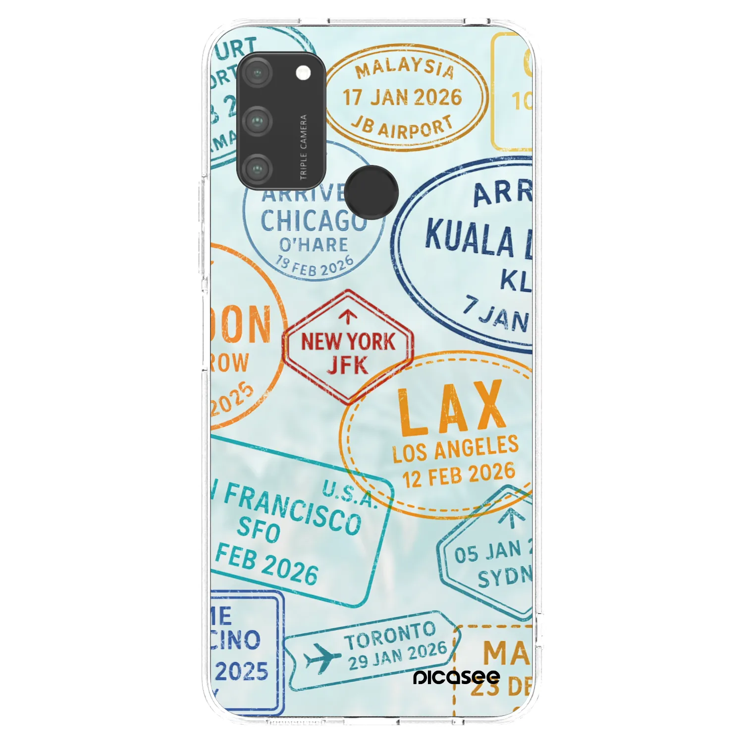 Picasee silikónový prehľadný obal pre Honor 9A - PASSPORT EDITION