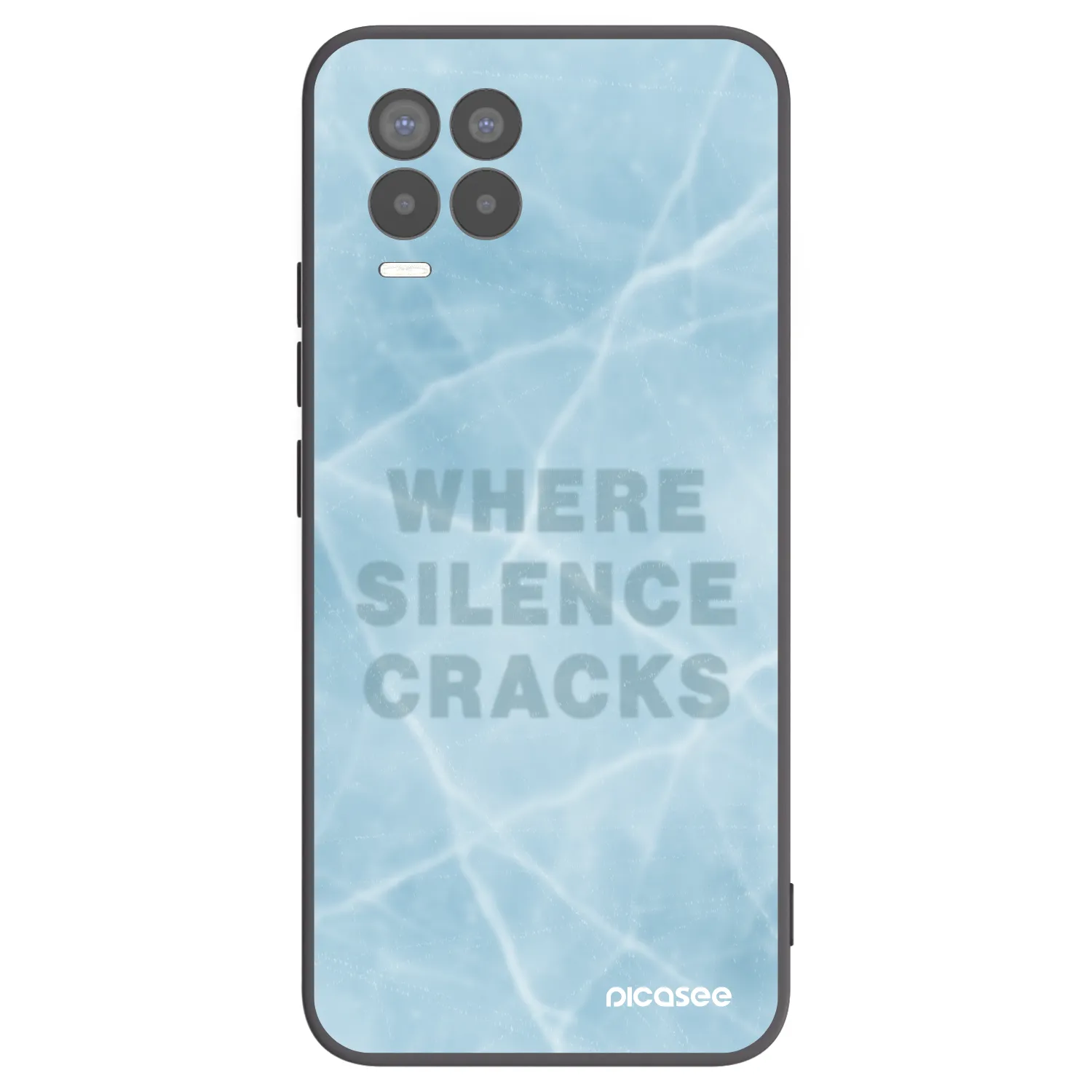 Picasee silikónový čierny obal pre Realme 8 4G - SILENCE
