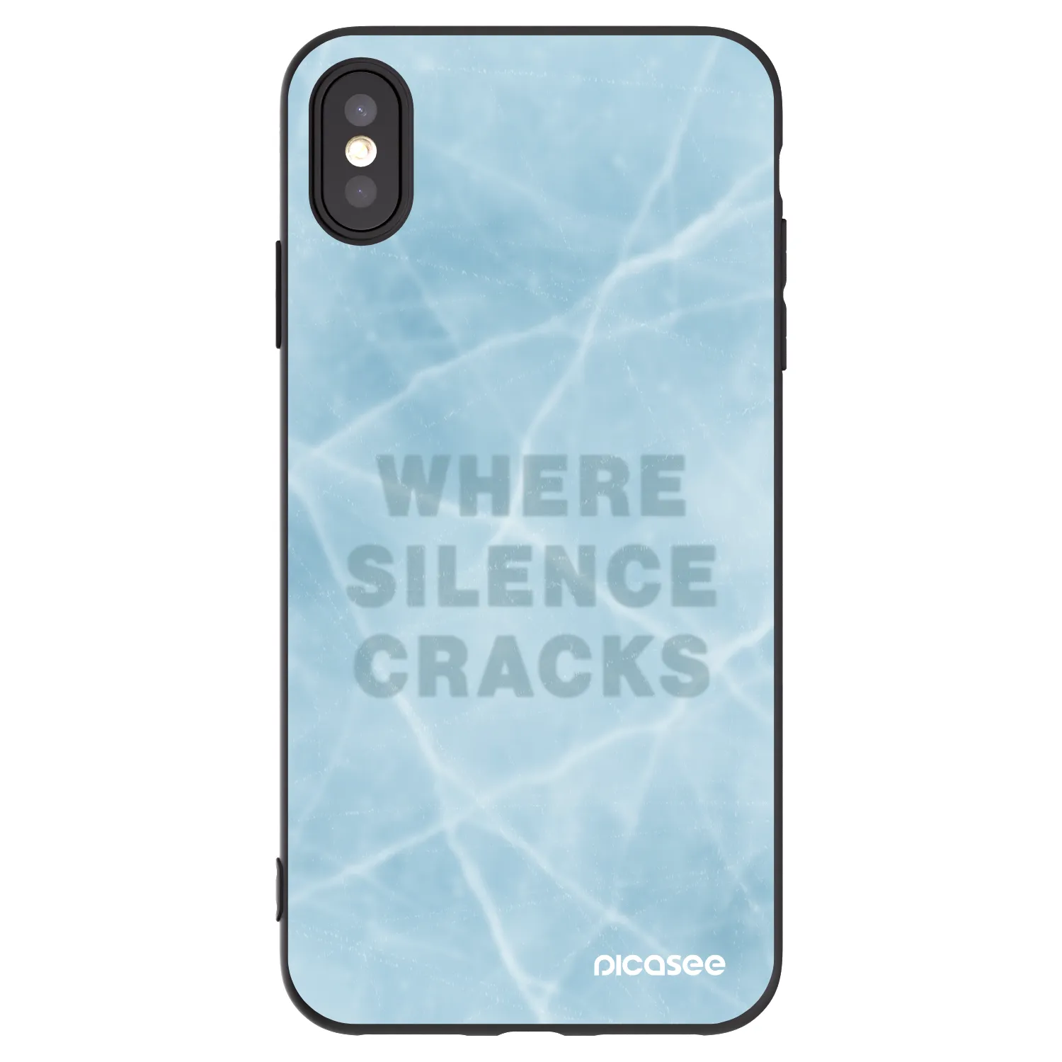 Picasee silikónový čierny obal pre Apple iPhone XS Max - SILENCE