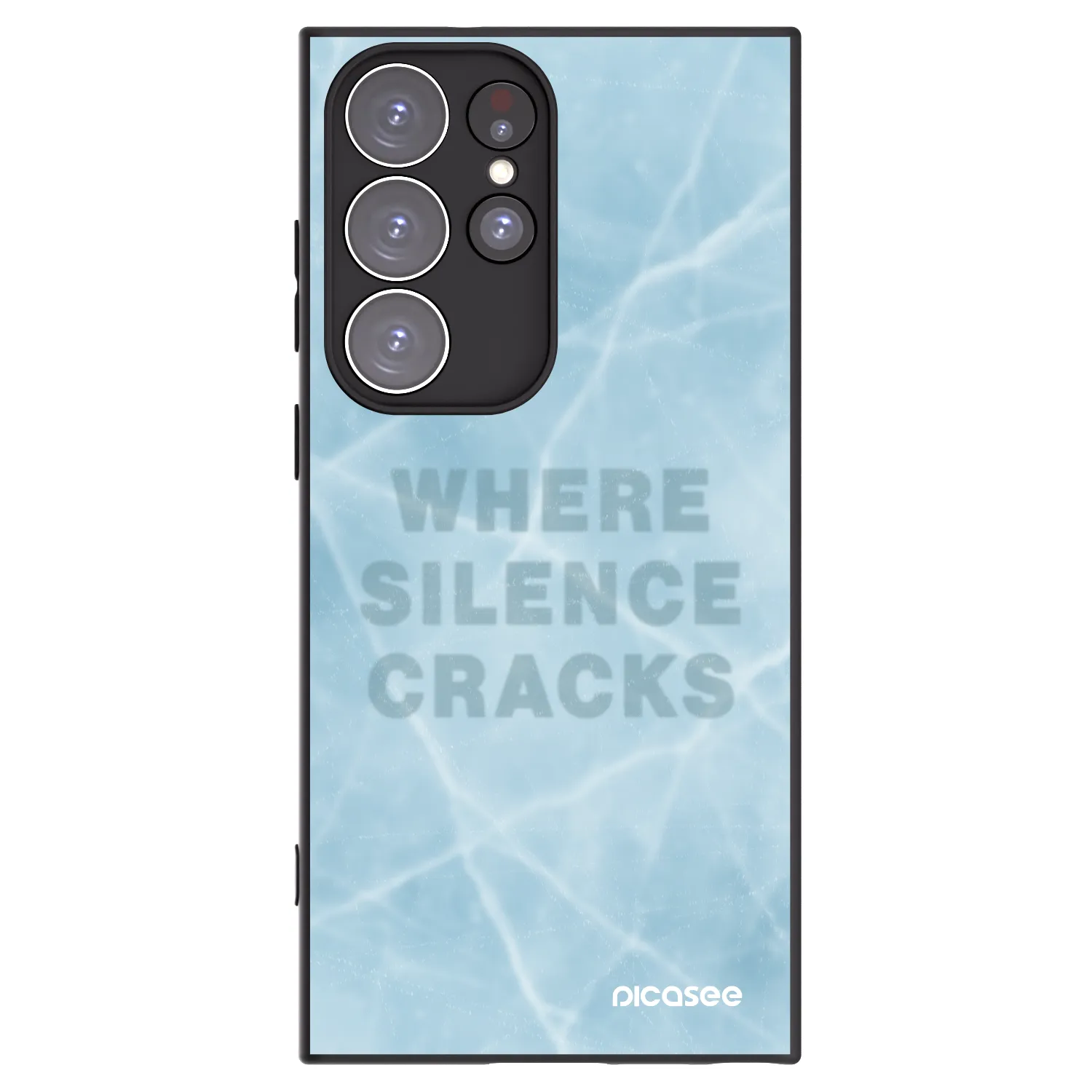 Picasee silikónový čierny obal pre Samsung Galaxy S23 Ultra 5G - SILENCE