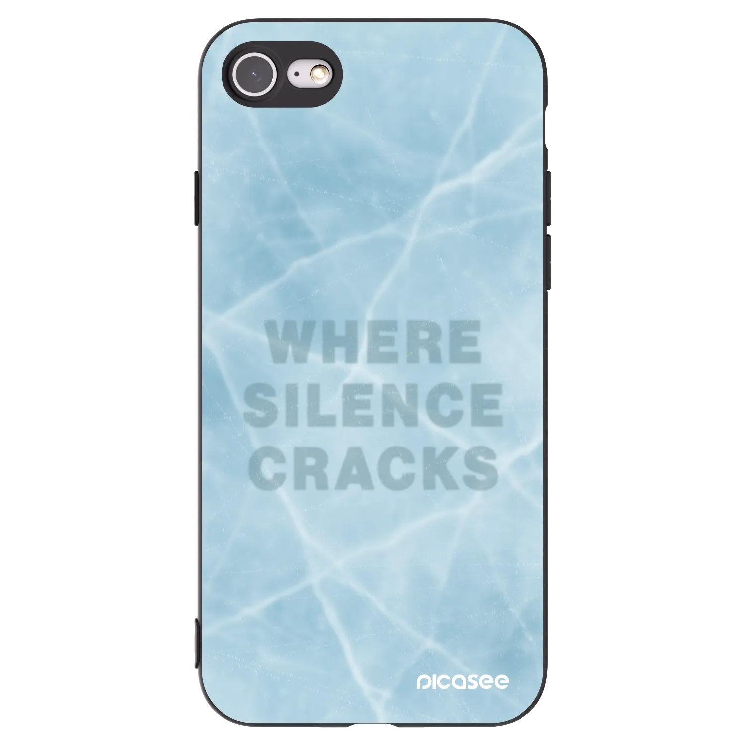 Picasee silikónový čierny obal pre Apple iPhone SE 2020 - SILENCE