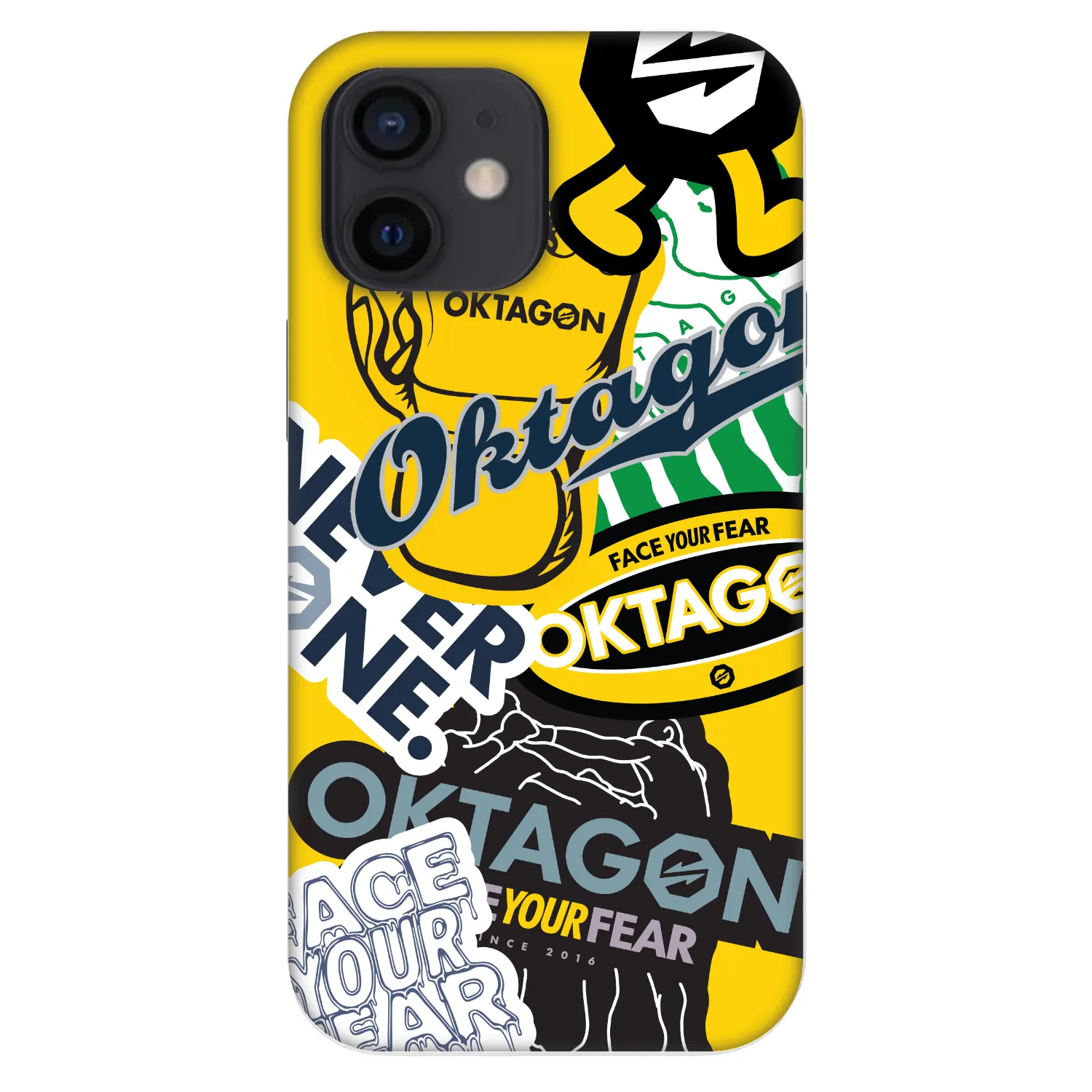 Picasee Fashion Case pre Apple iPhone 12 mini - OKTAGON - Logo Archive