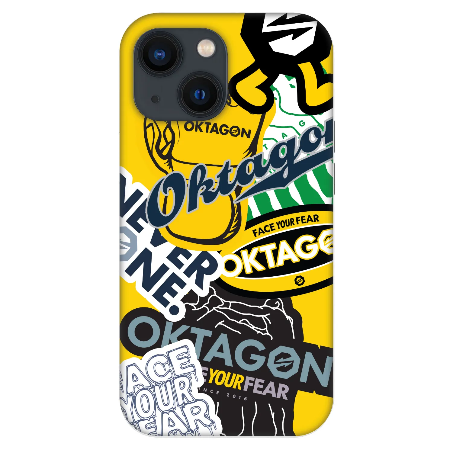 Picasee Fashion Case pre Apple iPhone 13 mini - OKTAGON - Logo Archive