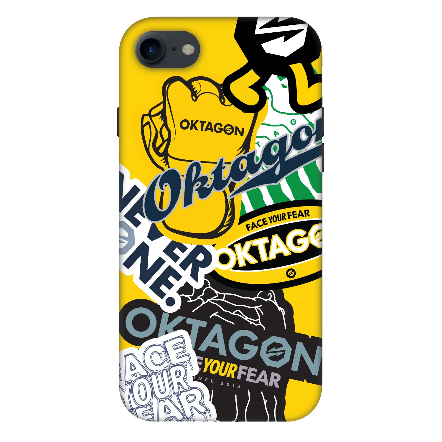 Picasee Fashion Case pre Apple iPhone SE 2020 - OKTAGON - Logo Archive