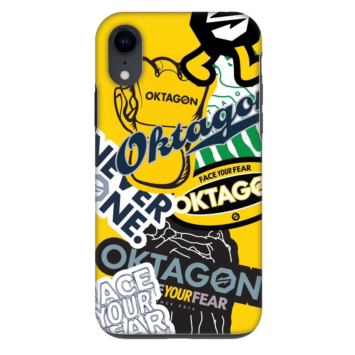 Picasee Fashion Case pre Apple iPhone XR - OKTAGON - Logo Archive