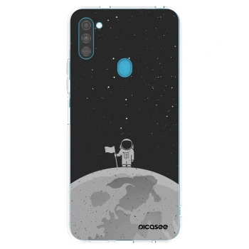 Picasee silikónový prehľadný obal pre Samsung Galaxy M11 - Astronaut