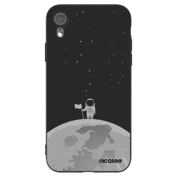 Picasee silikónový čierny obal pre Apple iPhone XR - Astronaut