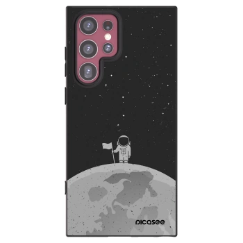Picasee silikónový čierny obal pre Samsung Galaxy S22 Ultra 5G - Astronaut