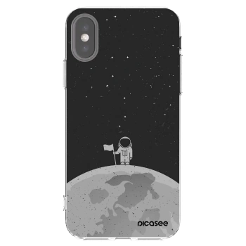 Picasee silikónový prehľadný obal pre Apple iPhone X/XS - Astronaut
