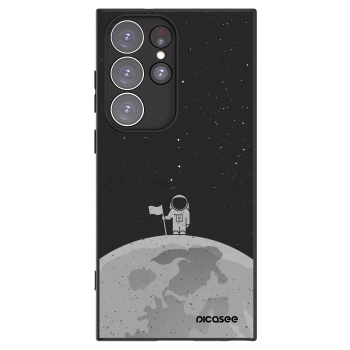 Picasee silikónový čierny obal pre Samsung Galaxy S23 Ultra 5G - Astronaut