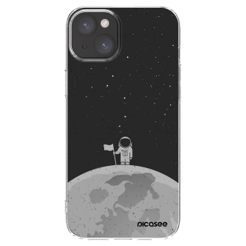 Picasee silikónový prehľadný obal pre Apple iPhone 15 Plus - Astronaut