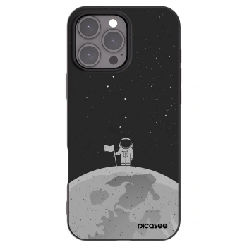 Picasee silikónový čierny obal pre Apple iPhone 16 Pro Max - Astronaut
