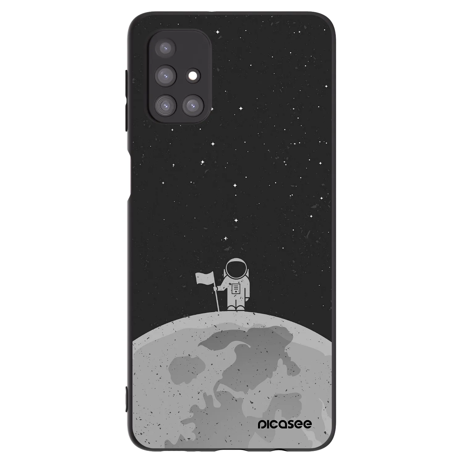 Picasee silikónový čierny obal pre Samsung Galaxy M31s - Astronaut