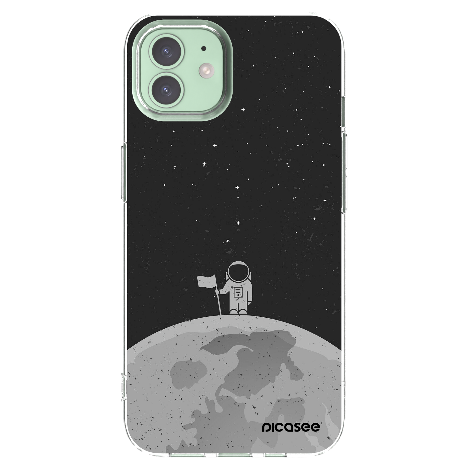Picasee silikónový prehľadný obal pre Apple iPhone 12 - Astronaut