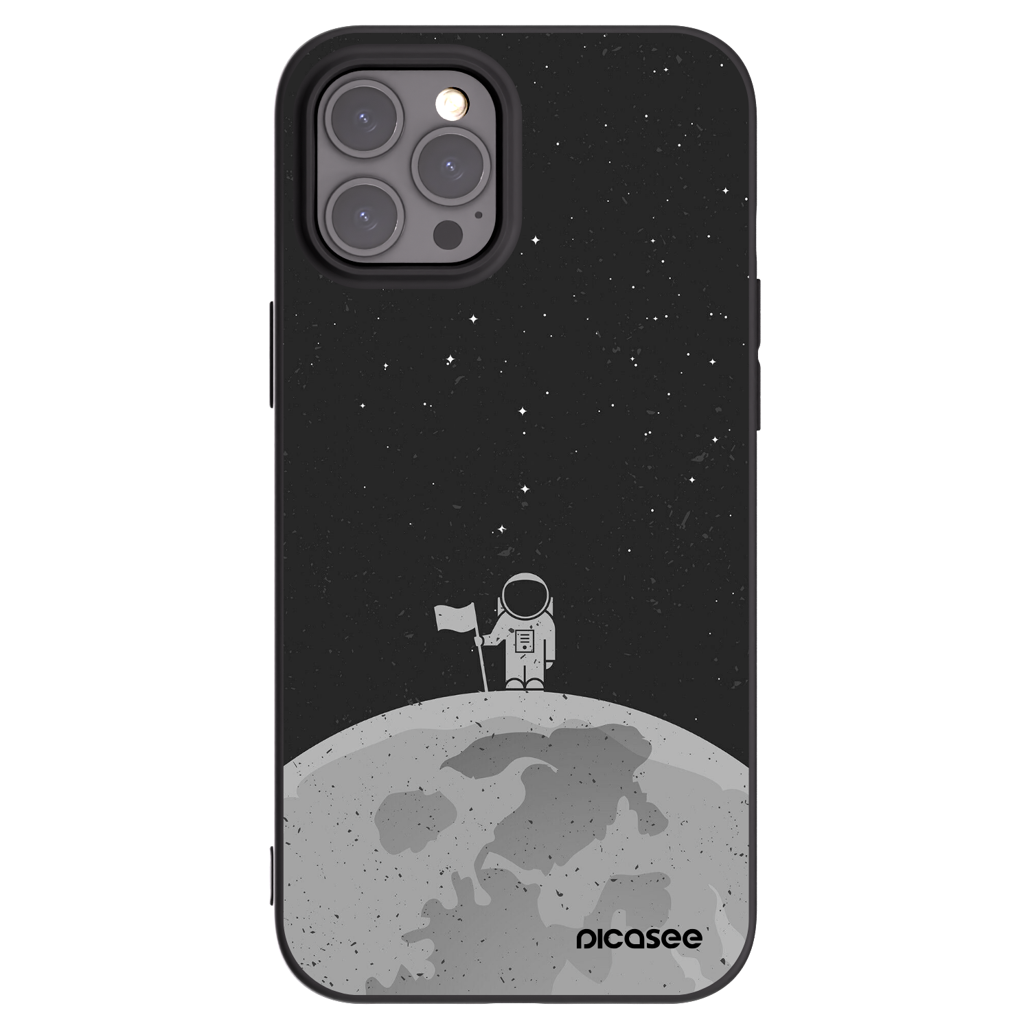 Picasee silikónový čierny obal pre Apple iPhone 12 Pro Max - Astronaut