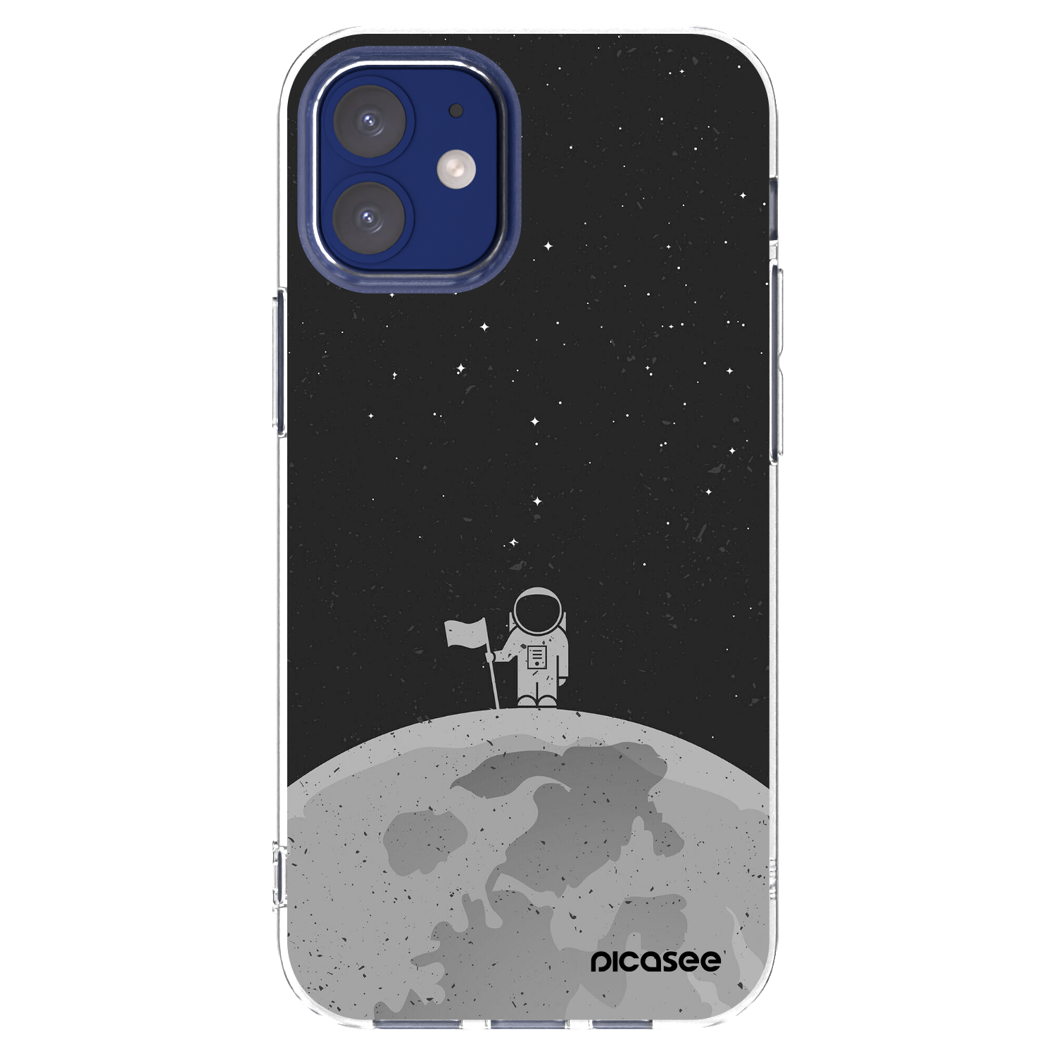 Silikónový prehľadný obal pre Apple iPhone 12 mini - Astronaut