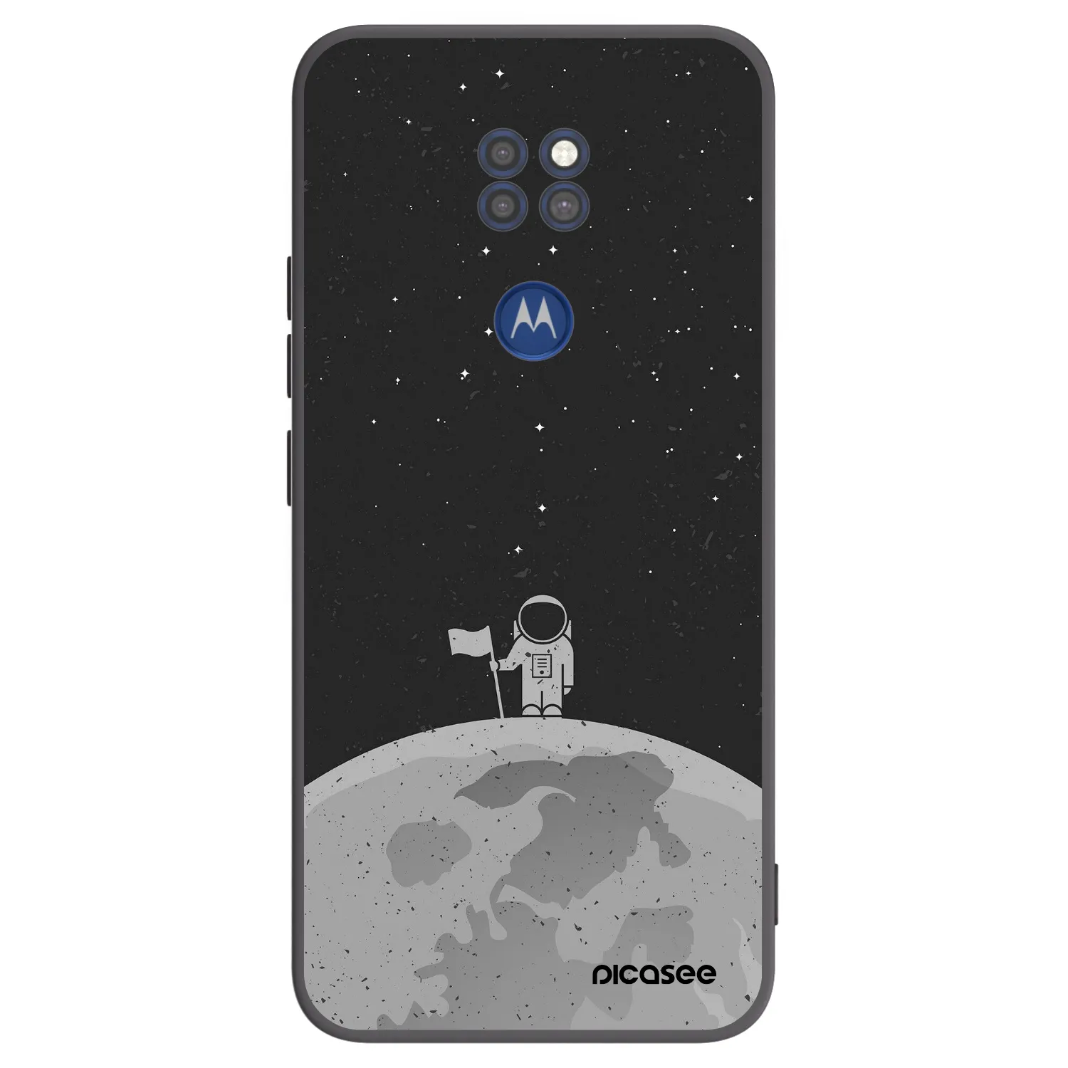 Picasee silikónový čierny obal pre Motorola Moto G9 Play - Astronaut
