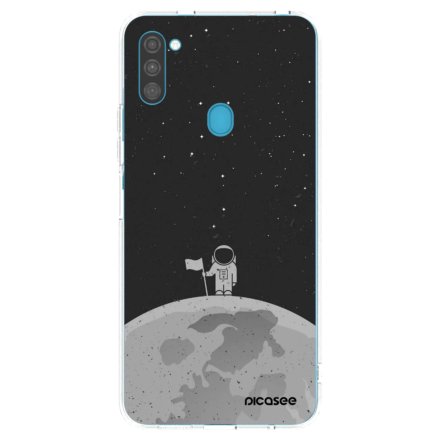 Picasee silikónový prehľadný obal pre Samsung Galaxy M11 - Astronaut