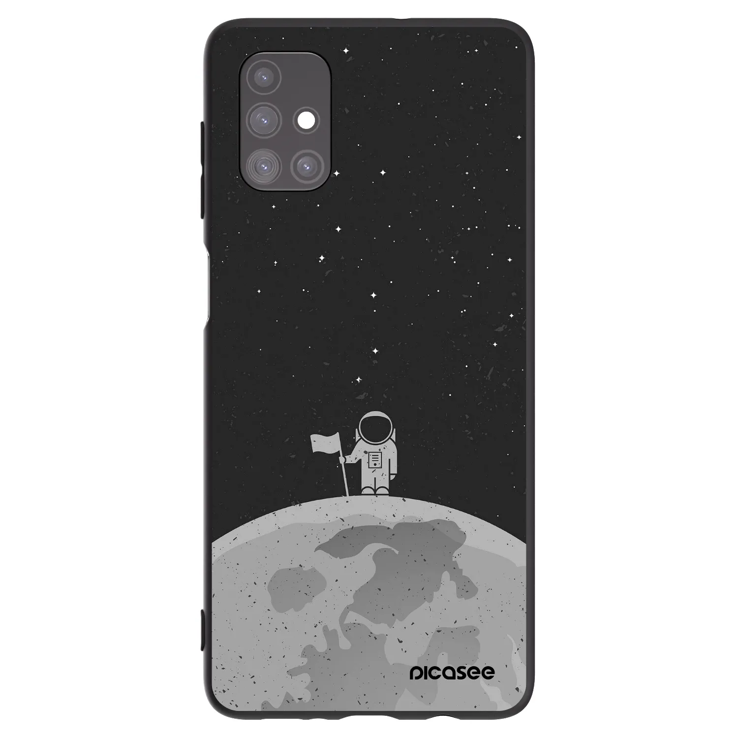 Picasee silikónový čierny obal pre Samsung Galaxy M51 M515F - Astronaut