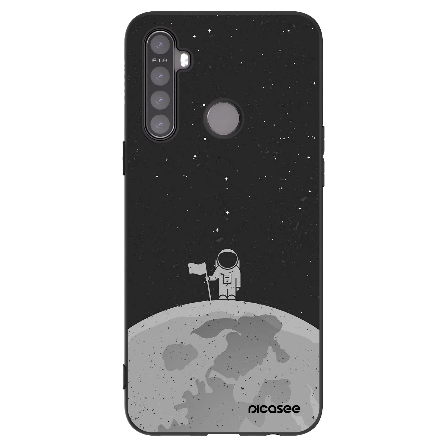 Picasee silikónový čierny obal pre Realme 6i - Astronaut