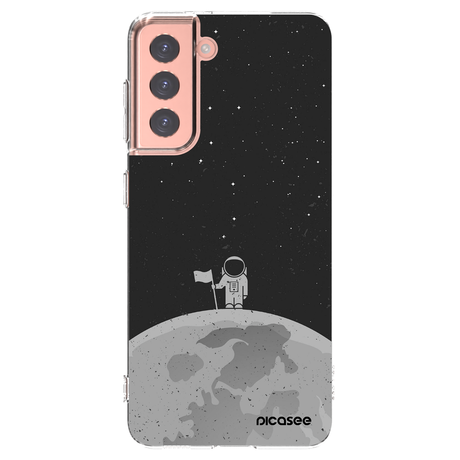 Picasee silikónový prehľadný obal pre Samsung Galaxy S21 5G G991B - Astronaut