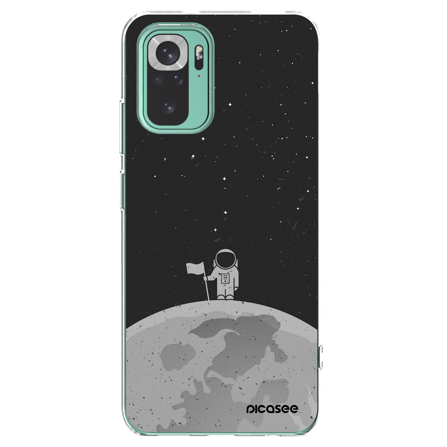 Picasee silikónový prehľadný obal pre Xiaomi Redmi Note 10 Pro - Astronaut