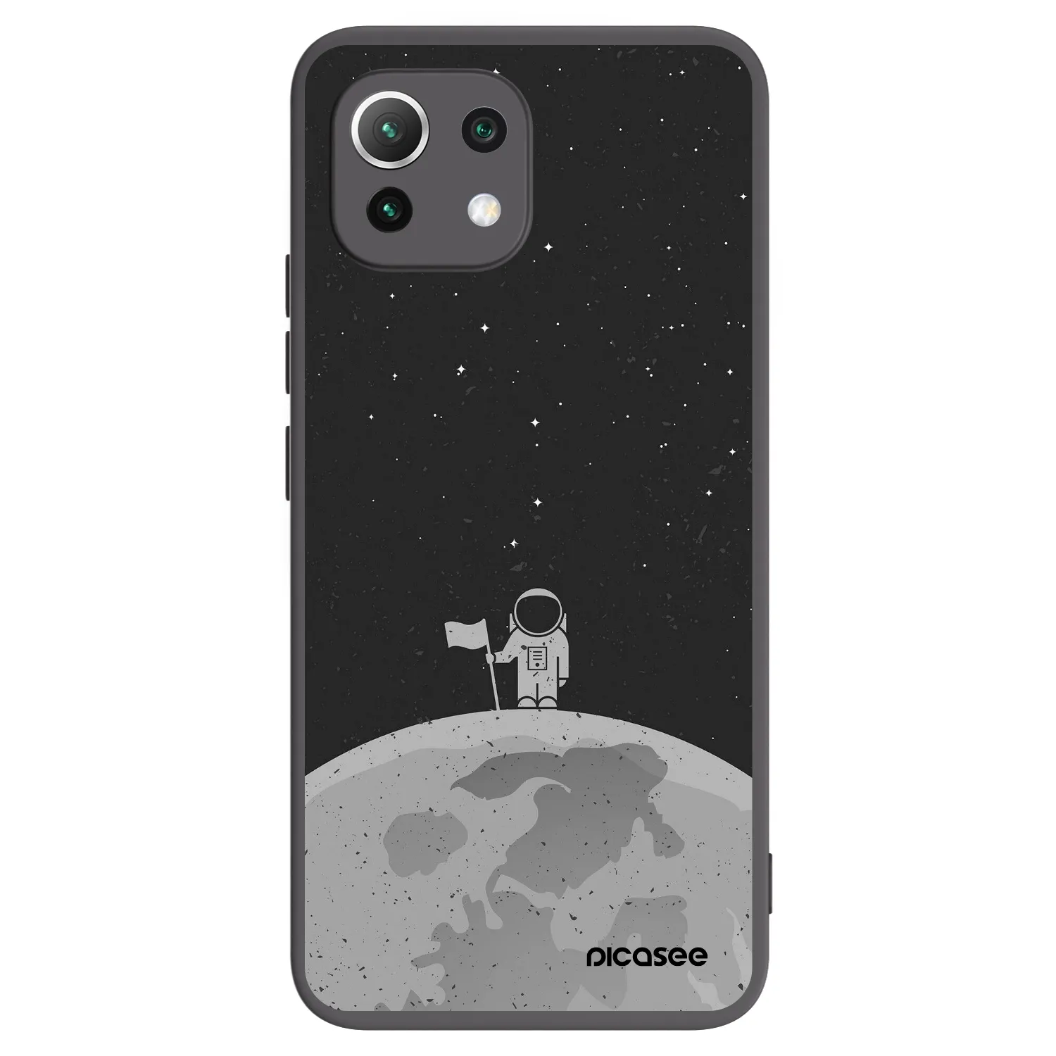 Picasee silikónový čierny obal pre Xiaomi Mi 11 Lite - Astronaut