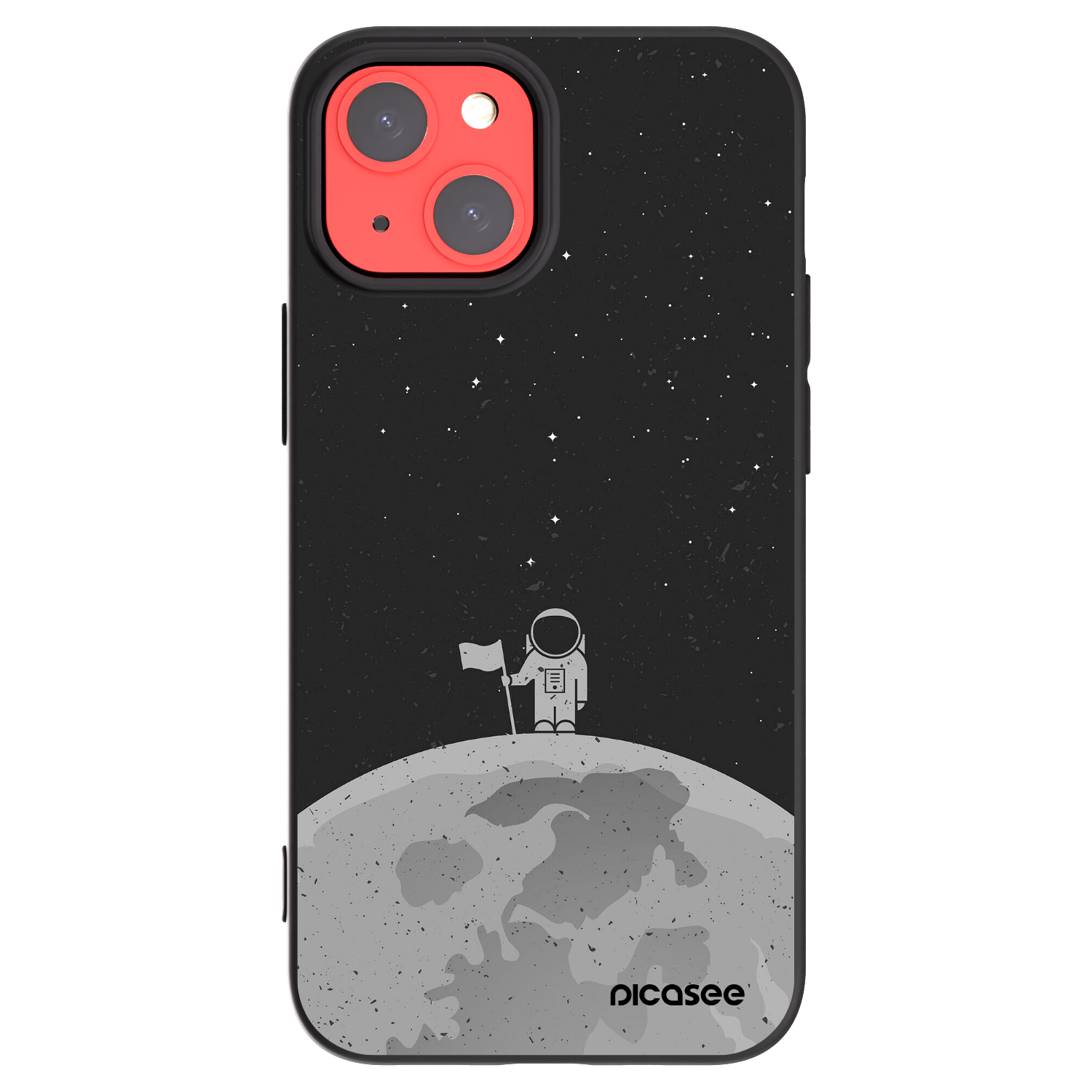 Picasee silikónový čierny obal pre Apple iPhone 13 mini - Astronaut