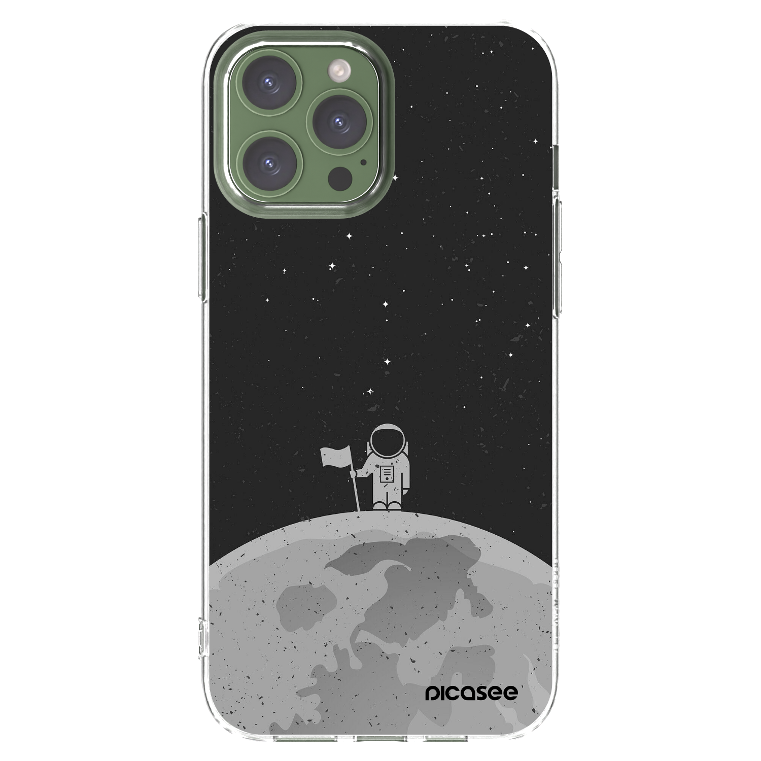Silikónový prehľadný obal pre Apple iPhone 13 Pro Max - Astronaut